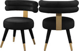 Fitzroy Black Velvet Dining Chair