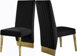 Porsha Black Velvet Dining Chair