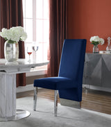 Porsha Navy Velvet Dining Chair