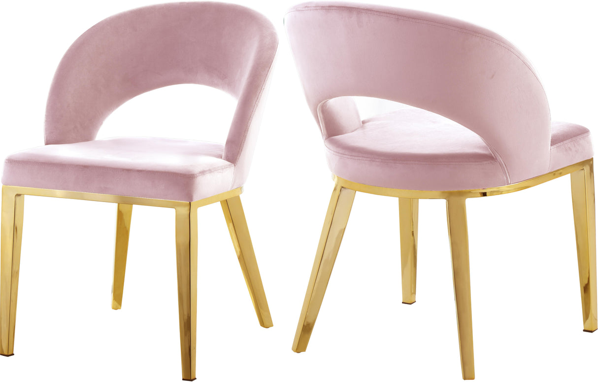 Roberto Pink Velvet Dining Chair