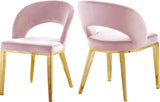 Roberto Pink Velvet Dining Chair