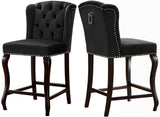 Suri Black Velvet Stool