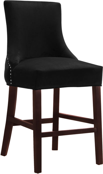 Hannah Black Velvet Stool