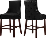 Hannah Black Velvet Stool