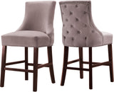 Hannah Pink Velvet Stool