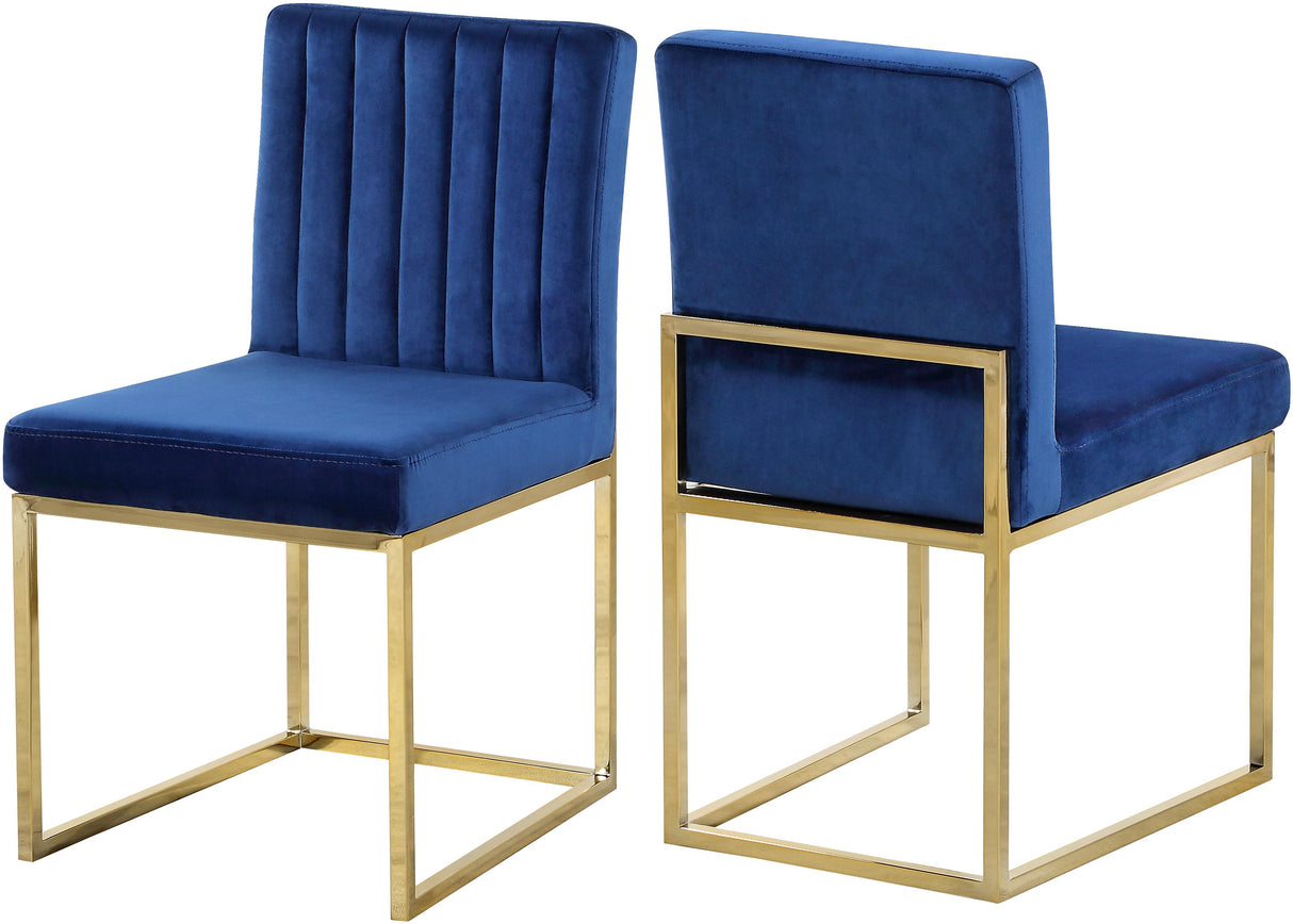 Giselle Navy Velvet Dining Chair