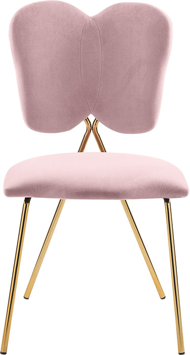 Angel Pink Velvet Dining Chair