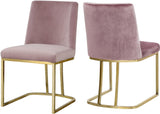 Heidi Pink Velvet Dining Chair