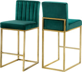 Giselle Green Velvet Stool