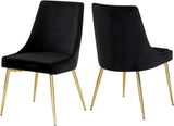 Karina Black Velvet Dining Chair