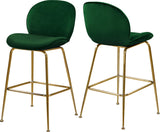Paris Green Velvet Stool
