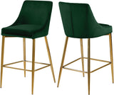 Karina Green Velvet Stool