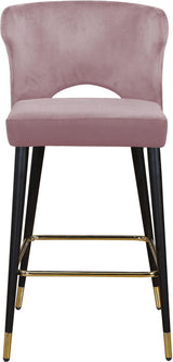 Kelly Pink Velvet Stool