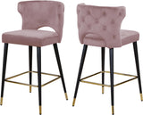 Kelly Pink Velvet Stool