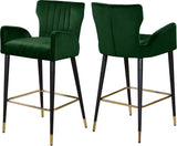 Luxe Green Velvet Stool
