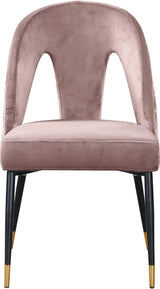 Akoya Pink Velvet Dining Chair