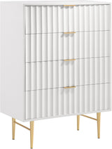 Modernist White Gloss Chest