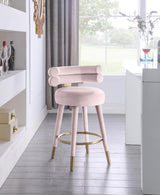 Fitzroy Pink Velvet Counter Stool