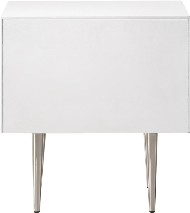 Modernist White Gloss Night Stand