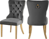 Carmen Grey Velvet Dining Chairs (2)