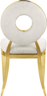 Carousel Cream Velvet Dining Chair