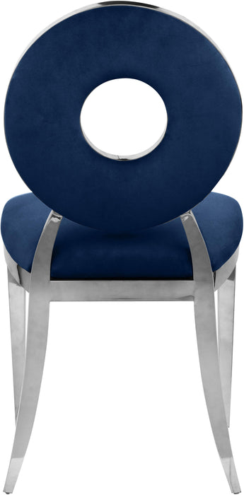 Carousel Navy Velvet Dining Chair