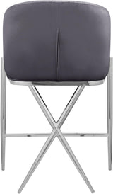 Xavier Grey Velvet Counter Stool
