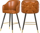 Barbosa Cognac Faux Leather Counter/Bar Stool