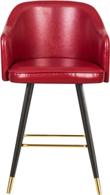 Barbosa Red Faux Leather Counter/Bar Stool