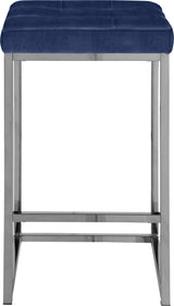 Nicola Navy Velvet Stool