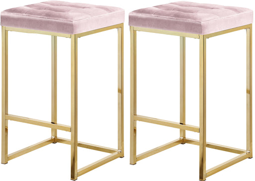 Nicola Pink Velvet Stool image