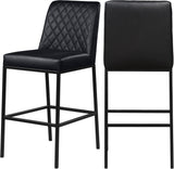 Bryce Black Faux Leather Stool