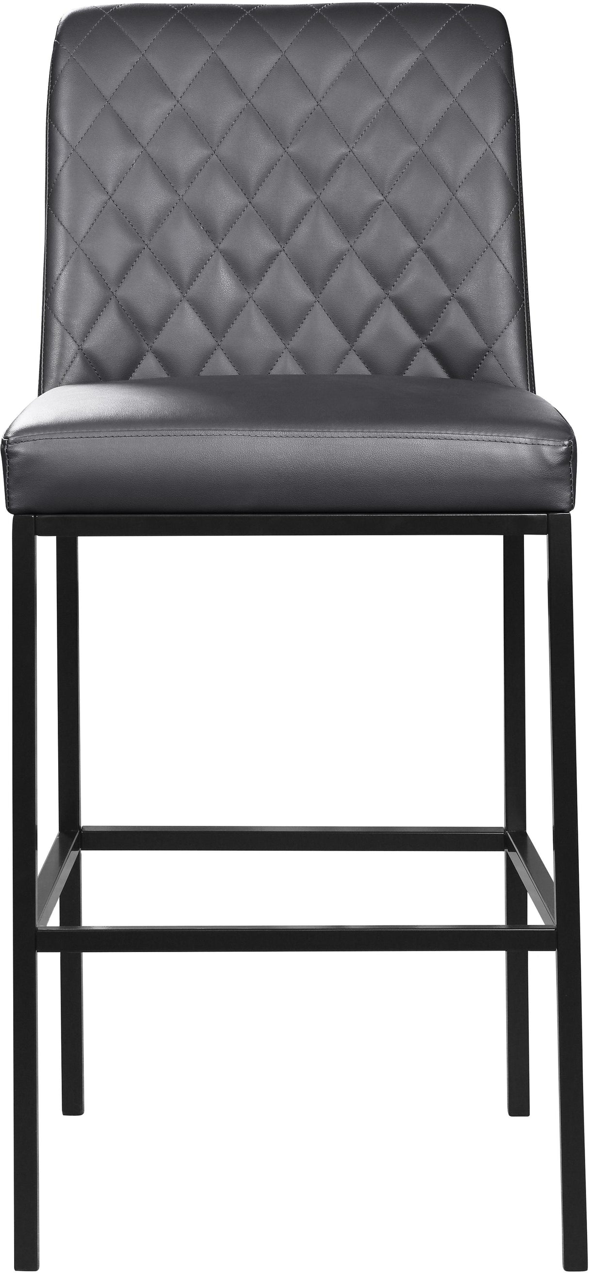 Bryce Grey Faux Leather Stool