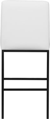 Bryce White Faux Leather Stool