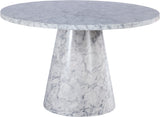 Omni White Faux Marble Dining Table