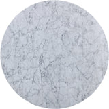 Omni White Faux Marble Dining Table