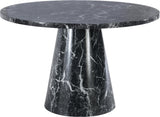 Omni Black Faux Marble Dining Table