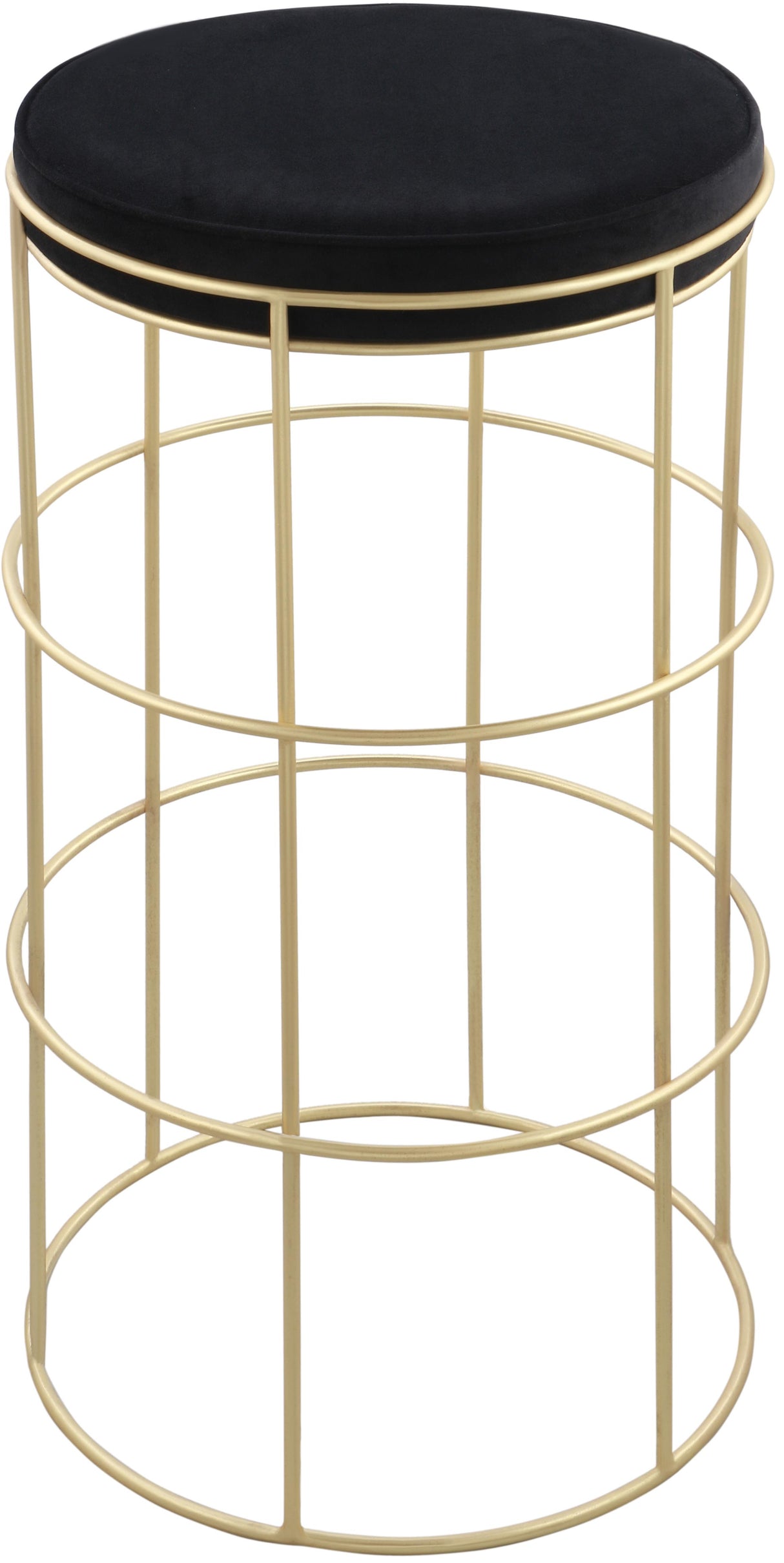 Rebar Black Velvet Counter Stool