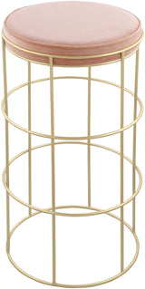 Rebar Pink Velvet Counter Stool