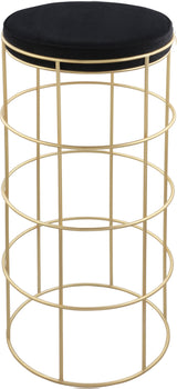 Rebar Black Velvet Bar Stool