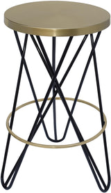 Mercury Black / Gold Counter Stool