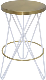 Mercury White / Gold Counter Stool