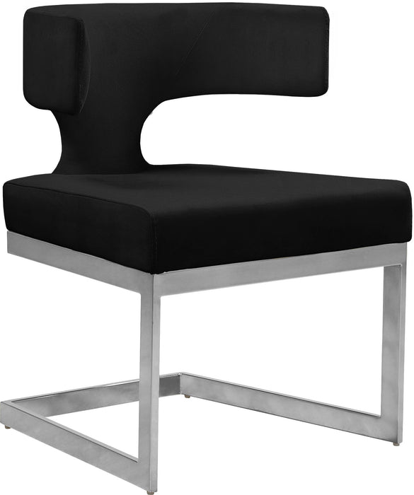 Alexandra Black Velvet Dining Chair