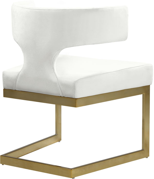 Alexandra Cream Velvet Dining Chair