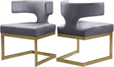 Alexandra Grey Velvet Dining Chair