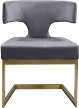 Alexandra Grey Velvet Dining Chair