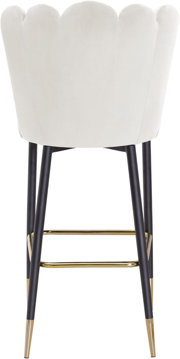 Lily Cream Velvet Stool