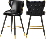 Hendrix Black Faux Leather Counter/Bar Stool