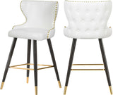 Hendrix White Faux Leather Counter/Bar Stool
