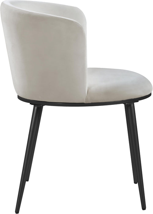 Skylar Cream Velvet Dining Chair